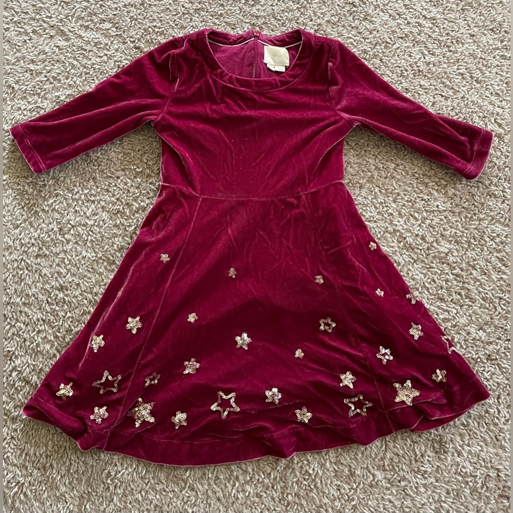Girl’s Boden velour star dress